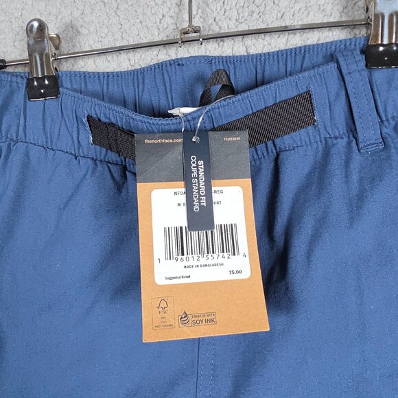 The North Face Cargo Shorts Mens Size Large Shady Blue Ripstop Belted 7L NWT - Picture 7 of 14